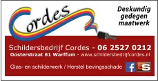 Schildersbedrijf Cordes - 06 2527 0212 Oosterstraat 61 Warffum - www.schildersbedrijfcordes.nl Glas- en schilderwerk / Herstel bevingsschade